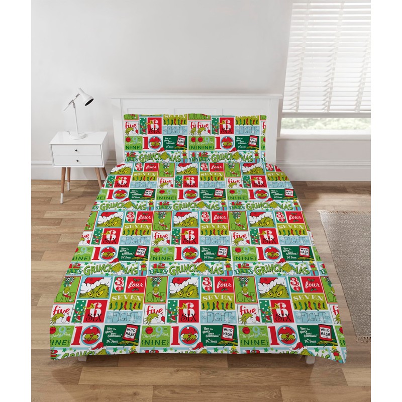 The Grinch Bedding Duvet cover set Xmas Double Bed Set