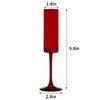 6 Pieces Red Champagne Flutes 6 OZ Straight Sided Wine