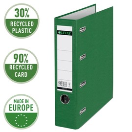 Leitz 10120055 Double Folder with Slots 2x A5 Landscape Wide Green