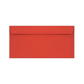 Netuno 25 DIN Long Envelopes Red 110 x 220 mm 90 g Burano Rosso Scarlatto Red Invitation Envelopes Long for Christmas Wedding Birthday Coloured Paper Envelopes Envelopes Envelopes Red Envelopes