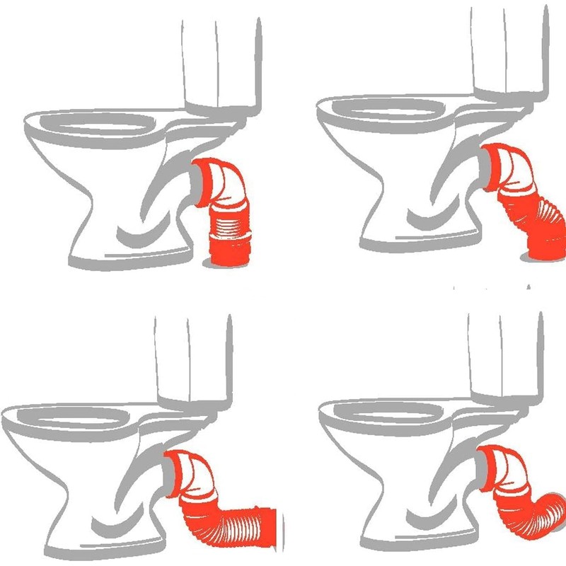 Wirquin 70718863 Angled Toilet Pipe Suitable for Almost All Standing