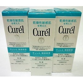 Kao Curél Moisturizing Milky Lotion (4.2 fl oz (120 ml) x 3 Piece Set, Curel [Quasi-drug]