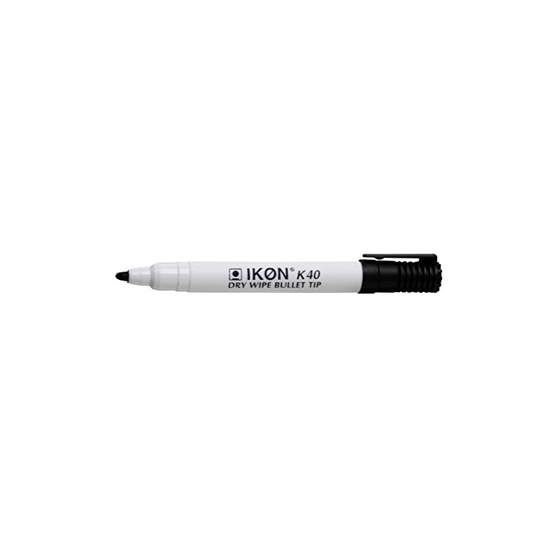 Hainenko Value Bullet Tip Dry Wipe Marker - Black -
