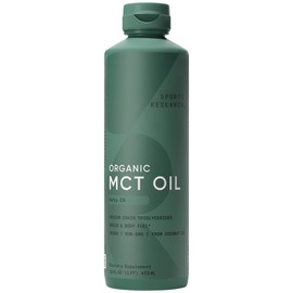 Sports Research Organic MCT Oil - Keto & Vegan MCTs C8 from Coconuts - Non-GMO & Gluten Free - Flavorless Oil - 16 oz