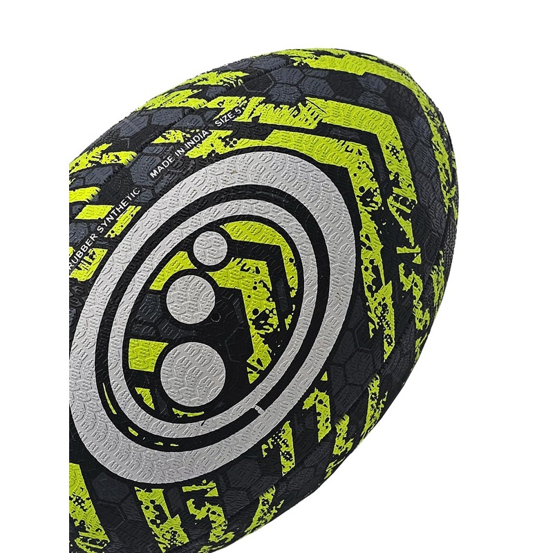 Optimum STREET RUGBY BALL - BLACK/YELLOW - SIZE 3