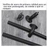 Junelizente Perfiles Barra De Cortina Metálica Extensible Ajustable Barra De