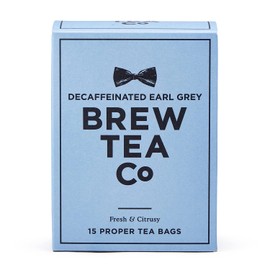 Brew Tea Co - Decaffeinated Earl Grey Tea - 15 Teabags, Caffeine Alternative for Earl Grey - Fresh, Citrussy Flavour (15 Tea Bags)