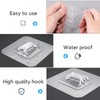 FEPTUASE Shower Caddy Adhesive Replacement, Transparent Strong Adhesive Hooks, No