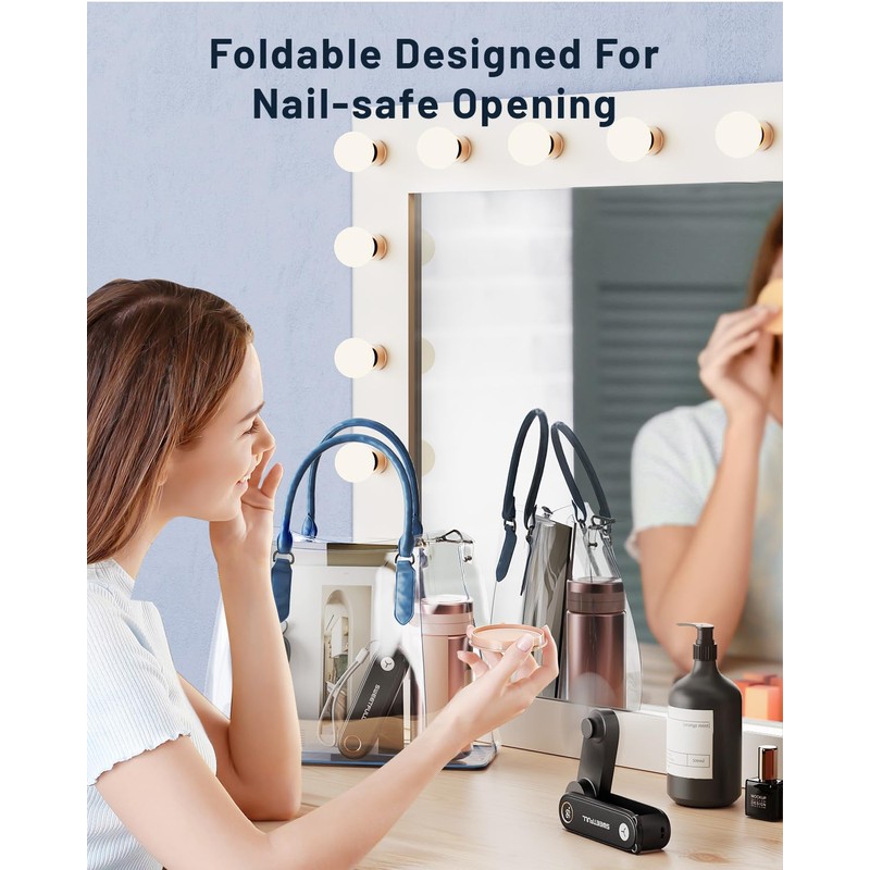 SWEETFULL Portable Handheld Mini Fan with LED Display, 3-in-1 Personal