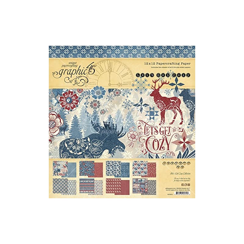 Graphic 45 Collection Pack 12"X12" Let's Get Cozy