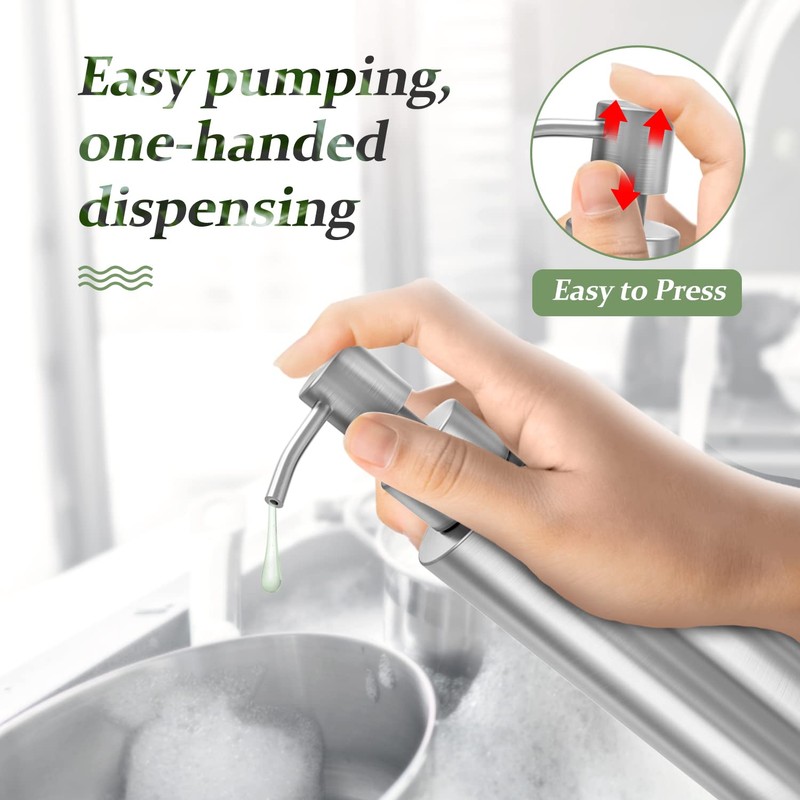 ARKTEK -Stainless Steel Countertop soap dispenser Rust Proof Liquid Hand
