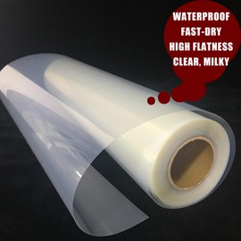 44"x100ft. roll Screen Printing Film Waterproof Inkjet Transparent Film for Water-based Pigment and Dye Printers