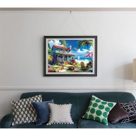 BYGFHLYW 5D Diamond Painting Kits for Adults, Landscape Beach Diamond Art Kits for Adults Beginner, DIY Full Drill Diamond Dot Gem Painting for Home Wall Decor 12x16inch