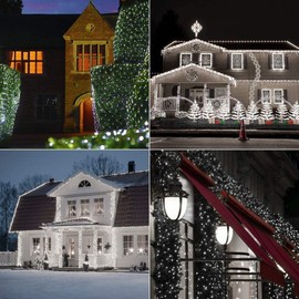 Arkim 2PACKS-200LED Solar String Lights,solar lights outdoor garden Waterproof Copper Wire Lights, Fairy Lights, for Garden Patio Yard Home Wedding Christmas Parties (White 200LED,2)