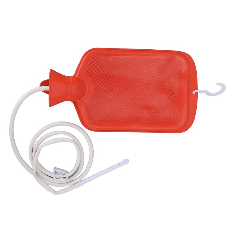 Enema Kit with 2L Enema Bag 5.0ft Long Silicone Hose