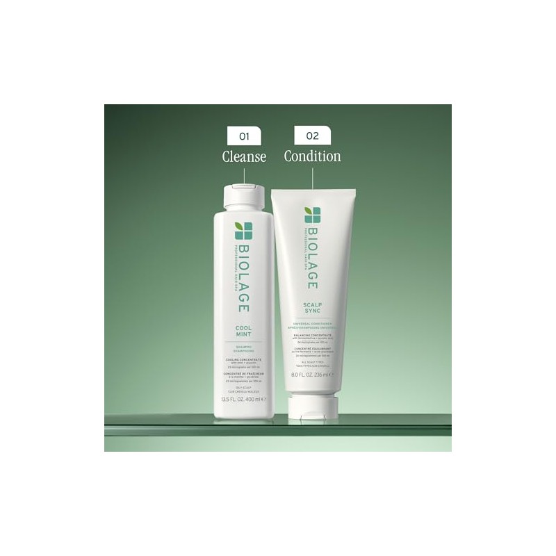 BIOLAGE Scalpsync Cooling Mint Shampoo For Oily Scalp, 33.8 Fl.