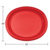Trendware Classic Red Oval Plates, 24 Count