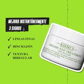 Kiehls Avocado Eye Treatment - Crema Contorno para Ojos Hidratante, Reduce Bolsas e Ilumina la Mirada. Con Aceite de Aguacate, Manteca de Karit, Beta 