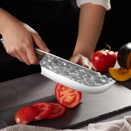 MDHAND Nakiri Knife 7 inch Vegetable Cleaver Knife Asian Chef Knife High Carbon Steel