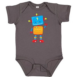 inktastic TOY ROBOT Baby Bodysuit 6 Months Charcoal Grey 2776b