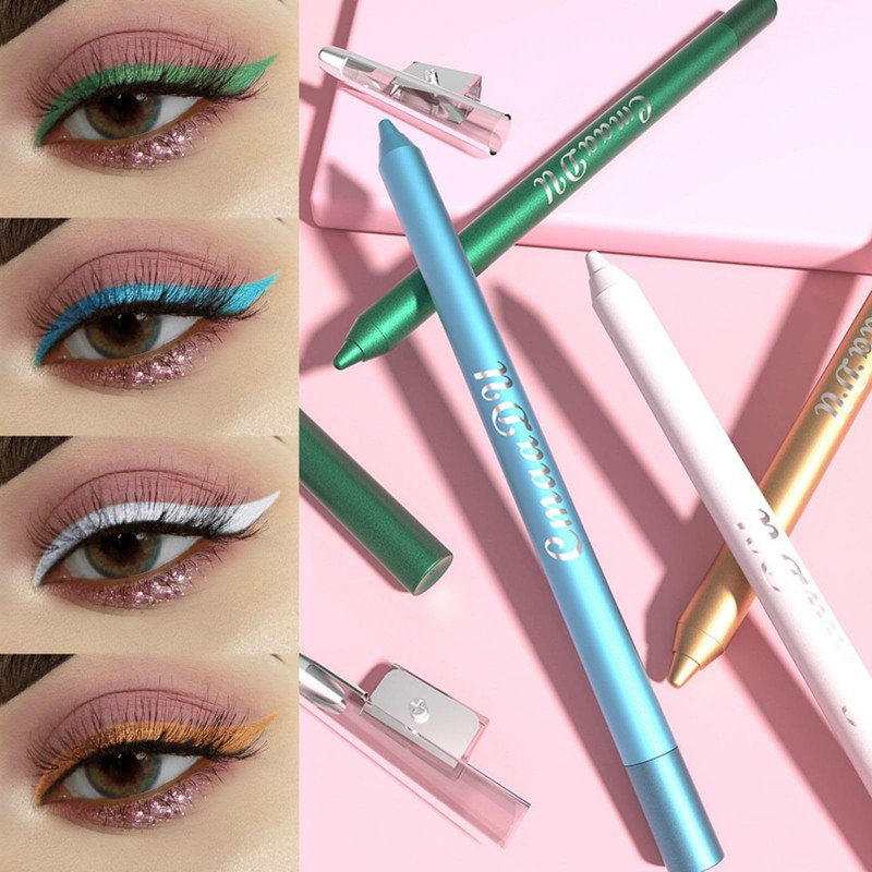 Holzsammlung 12 Colours Waterproof Matte Eyeshadow Pen Set, Metallic Eyeshadow