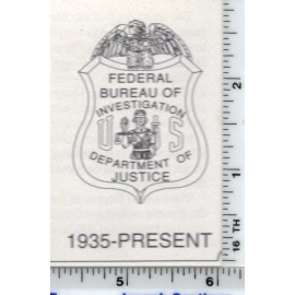 Federal Bureau of Investigation "FBI" Recessed Badge Cut-Out Neck Hanger w/chain