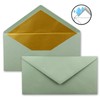 50 envelopes DIN long - Eucalyptus (green) with gold metallic