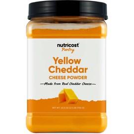 Nutricost Pantry Yellow Cheddar Cheese Powder (2.5 Pounds Per Bottle) - Powdered Cheese :: Great for Cooking, Baking, Popcorn, and More!