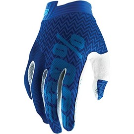 100% 1002I Kids Itrack Glove Youth Gloves - Blue/Navy, Youth Small