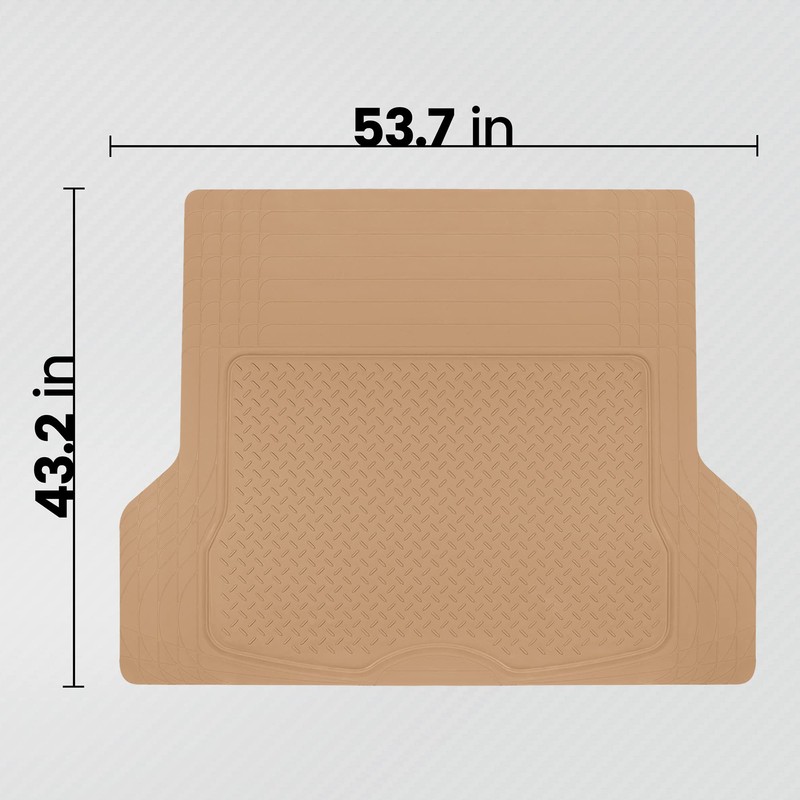 BDK Heavy Duty Rubber Cargo Mat Liner - All-Weather Trunk
