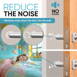 Strongest Home 10 Pack Door Stop Wall Protectors Clear Invisible Wall Stoppers Glueless Door Handle Protector