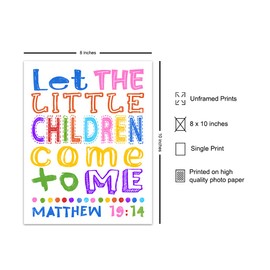 Religious Wall Decor For Kids - Christian Wall Art - Catholic Gifts for Women - Scripture Wall Art - Bible Verses Wall Decor- Little Boys Room Decor- Baby Nursery Decor- Girls Bedroom - God Wall Decor