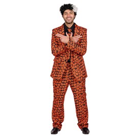 SNL David S. Pumpkins Inspired Adult Costume Suit | Extra Large Orange