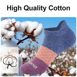 BATAIDIS Ankle socks for Women, Casual Low Cut Athletic Socks 6 Pairs with S/M size