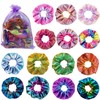 Pack of 14 Shiny Metallic Scrunchies Glitter Hair Bobbles for