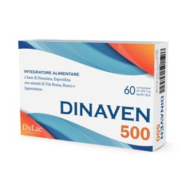 DULC FARMACEUTICI 1982 Dulc - Diosmin Hesperidin, Dinaven 500 60 tablets, against varicose veins, hemorrhoids, swollen legs and feet, edematous legs, high-dose vein tablets