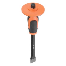 HARFINGTON Masonry Chisel 11.4" Flat Head with Hand Guard Protection Flat Chisel Rock Concrete Mortar Stone Chisel for Stone Brick Breaking Carving Demolishing Splitting