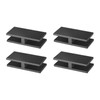 Happybuy 4 PCS Glass Clamp, Rectangle Railing Bracket for 0.31"-0.47"