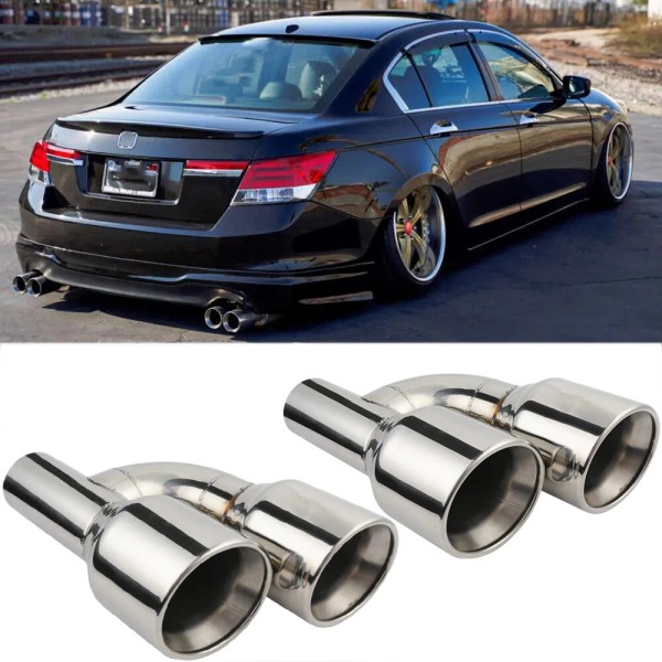 DREAMIZER Pair Car Exhaust Pipe Tip 2.5"Inlet 3.5" Outlet Dual