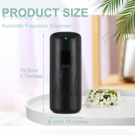 2 Pcs Automatic Air Freshener Spray Dispenser Wall Mounted or Standing Automatic Sprayer Battery Operated for Living Room Restroom Bathroom Bedroom Hotel Office Commercial Place Sprayer(Black)