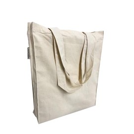 TBF 10x12x3 Medium Organic Cotton Sturdy Book Tote Bags for Women, Men, Reusable Grocery Shopping, School, Work, Travel (3)