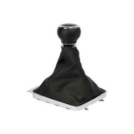 ORIGEN Specific knob with vw passat b6 b7 cc bellows (2005-2013) and 5/6 speeds with interchangeable gear plates, black leather-like bellows and black knob with chrome details.