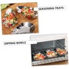 OHPHCALL 6pcs Stainless Steel Oyster Dipping Dishes Reusable Oyster Shell