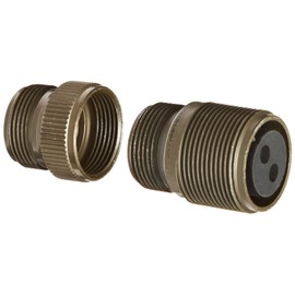 Amphenol Industrial MS3101A16-11S Circular Connector Socket, General Duty, Non-Environmental, Threaded Coupling, Solder Termination, Cable Connecting Plug, 16-11 Insert Arrangement, 16 Shell Size, 2 Contacts