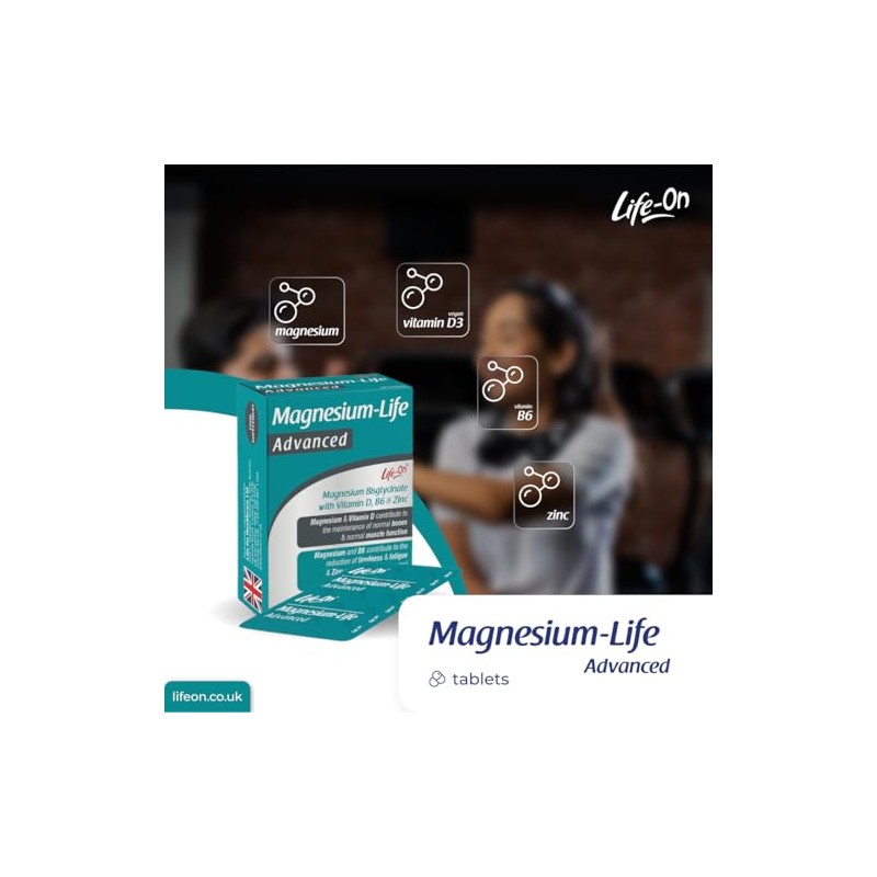 Life On Magnesium-Life Advanced Tablets – Magnesium Glycinate with Vitamin