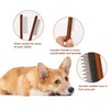 2pcs Solid Wood Grooming Combs with Wide & Narrow Rounded-Tip