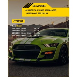 YZHIDIANF 0280158130 High Performance Fuel Injectors For:-Nissan Altima 2007 2008 2009 2010 2011 2012 2013, Rogue 2008-2013, Rogue Select Sentra 2.5L L4 Replace FJ1020, 16600JA000 Fuel Injector(4PCS)