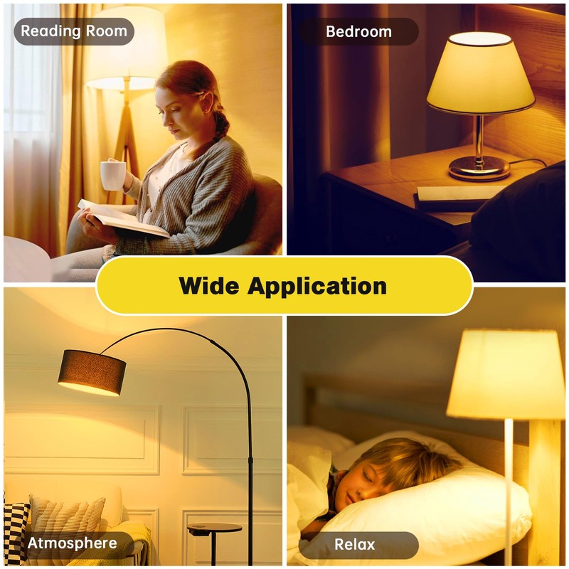 mfxmf Amber Sleep Light Bulb 2 Pack，Dimmable 1800K Warm Light