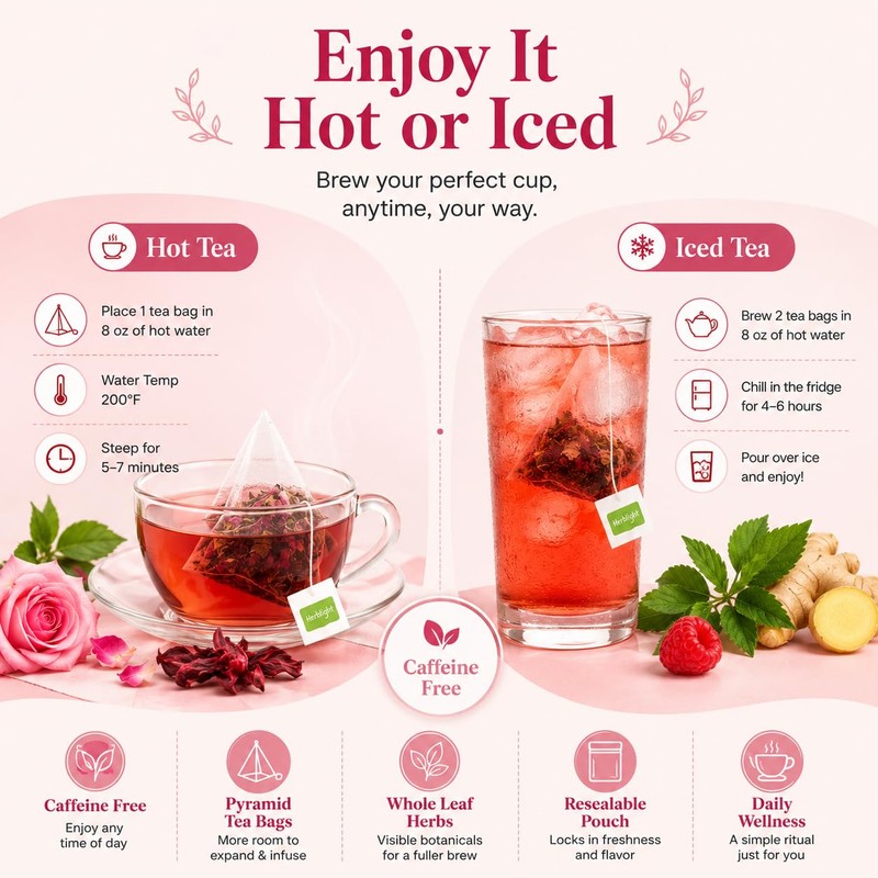 Herblight Hormone Balance Tea with Red Raspberry Leaf