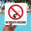 No Breath Holding Vinyl Adhesive Pool Depth Marker, 6x6 inches,